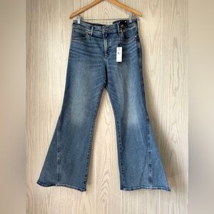 Express 70’s Flare Mid Rise Jeans Size 14 Short NWT